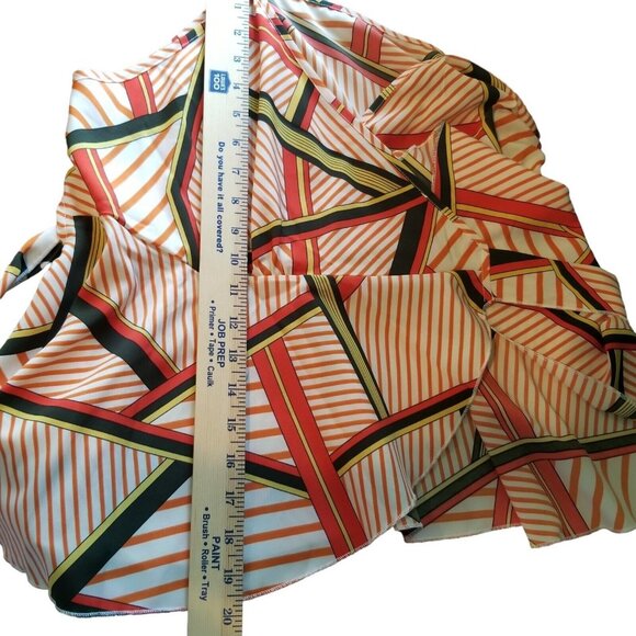 Wrap Shirt Tank Blouse Sleeveless Curvy  Size XL  12-14 Womens Geometric Peplum - Picture 9 of 16